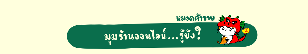  มุมร้านค้าออนไลน์ 